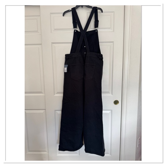 Women's Black Denim Sailor Overalls University Thread - Picture 4 of 5
